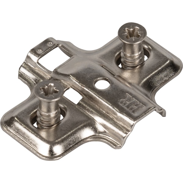 Hardware Resources Standard Duty 0 mm Non-Cam Adjustable Steel Plate with Euro Screws for 500 Series Euro Hinges 400.0118.75 - main